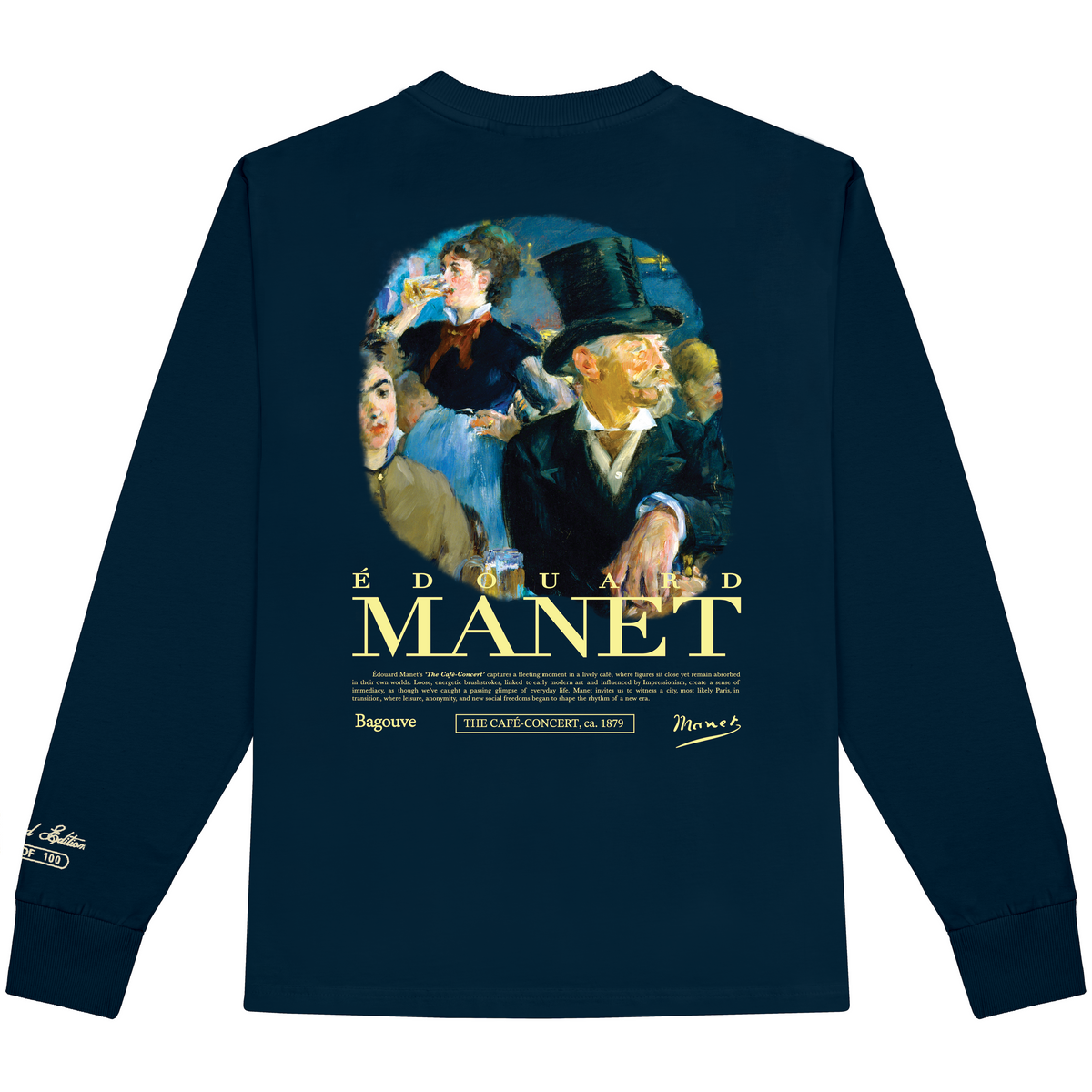 Bagouve Artwear - Café Longsleeve T-Shirt, Edouard Manet, Unisex