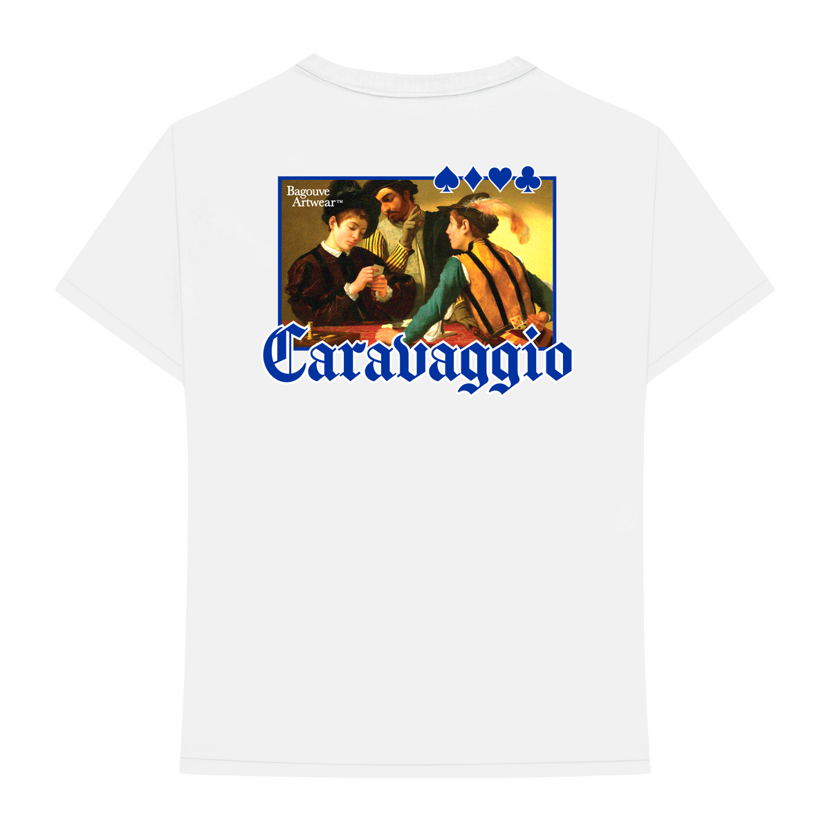 Bagouve Artwear - Cardsharps White T-Shirt, Caravaggio, Unisex