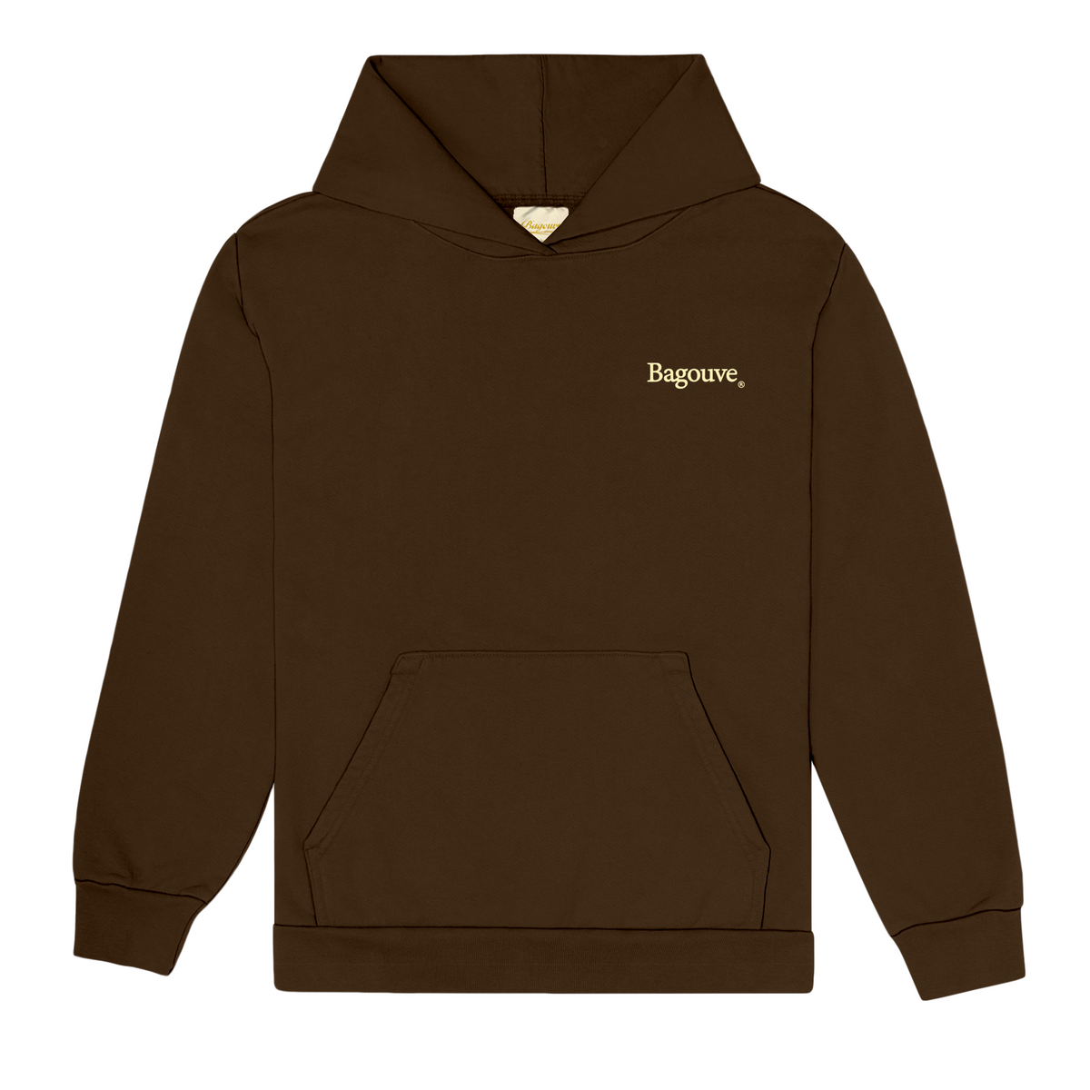 パーカー POP ART Hoodie brown over print Bagouve Artwear - House of Art Hoodie Brown, Boxy Fit, Unisex