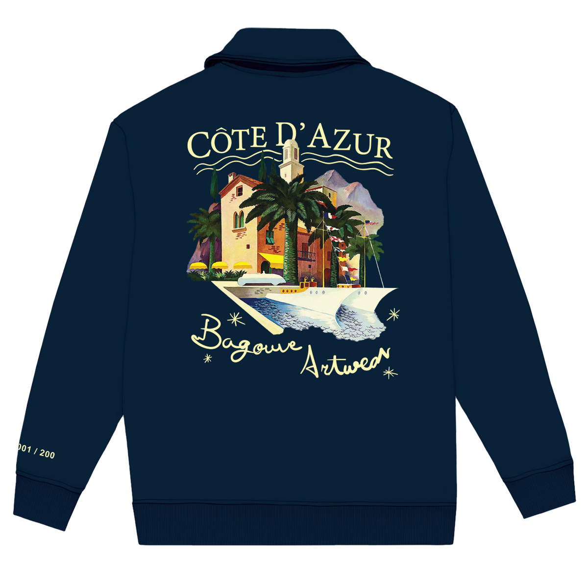 Bagouve Artwear Cote d'Azur Polo Sweatshirt – BAGOUVE Bagouve Artwear Cote d'Azur Polo Sweatshirt – BAGOUVE