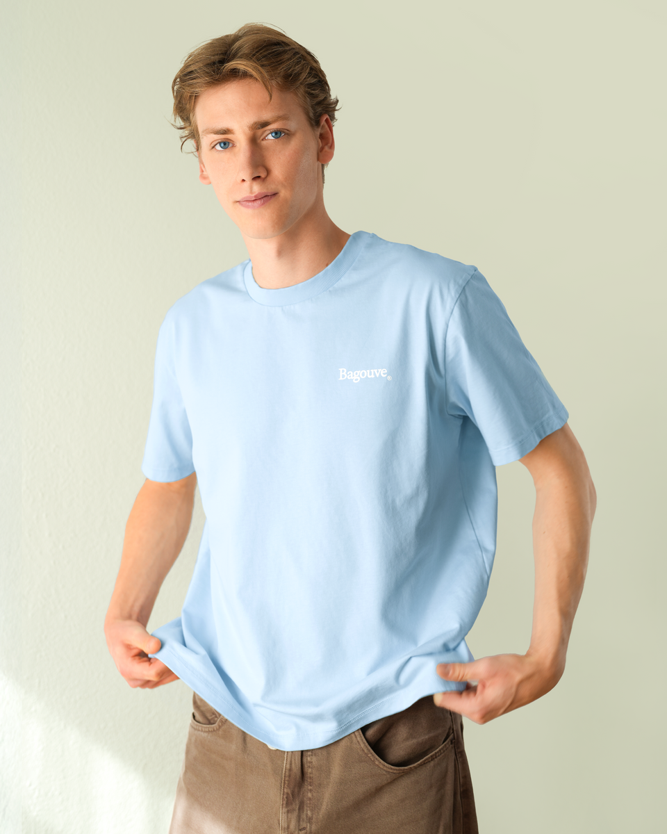 Bagouve Artwear - House of Art T-Shirt Light Blue, Boxy Fit