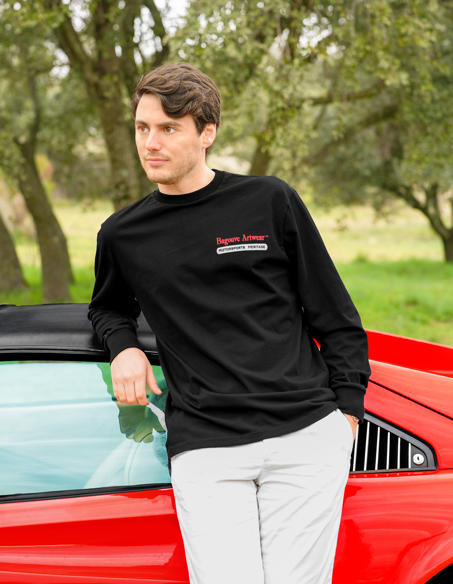 HERITAGE LONGSLEEVE T-SHIRT BLACK T-SHIRT | BAGOUVE ARTWEAR