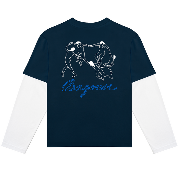 DANCE DOUBLE SLEEVE T-SHIRT NAVY