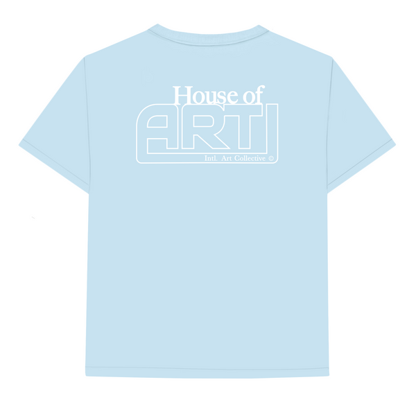 Bagouve Artwear - House of Art T-Shirt Light Blue, Boxy Fit