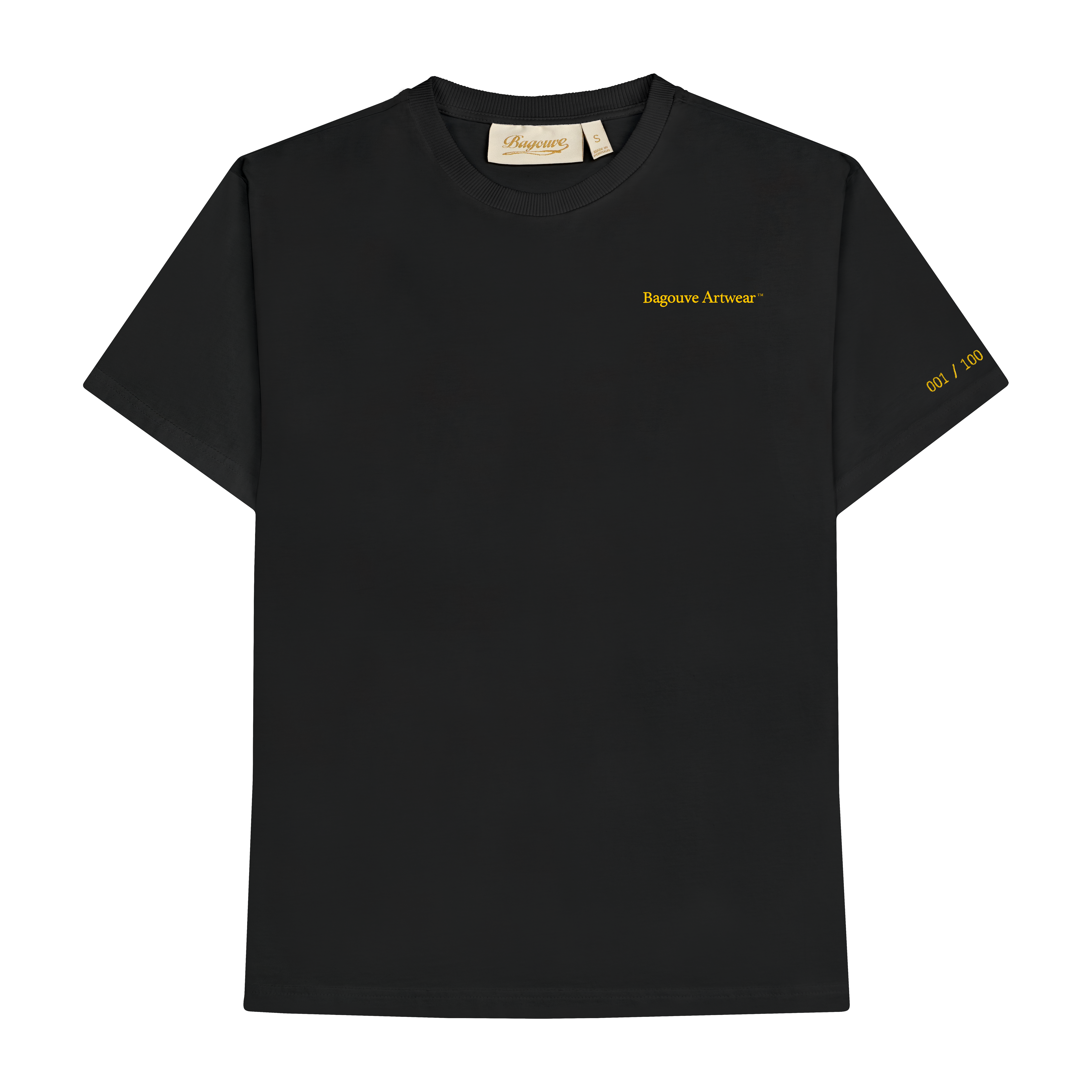 Bagouve Artwear - Modigliani T-Shirt Black, Regular Fit, Unisex 