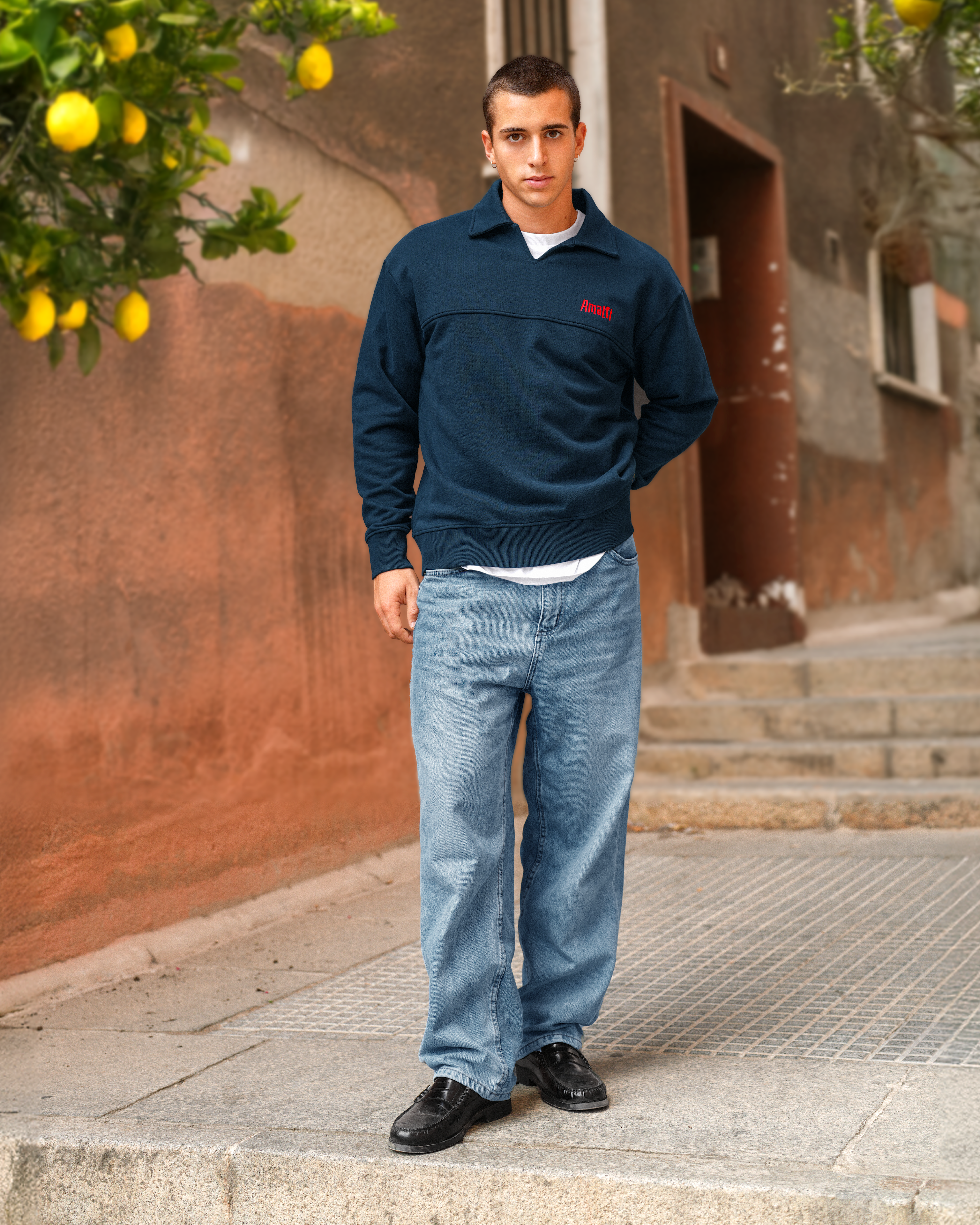 AMALFI POLO SWEATSHIRT