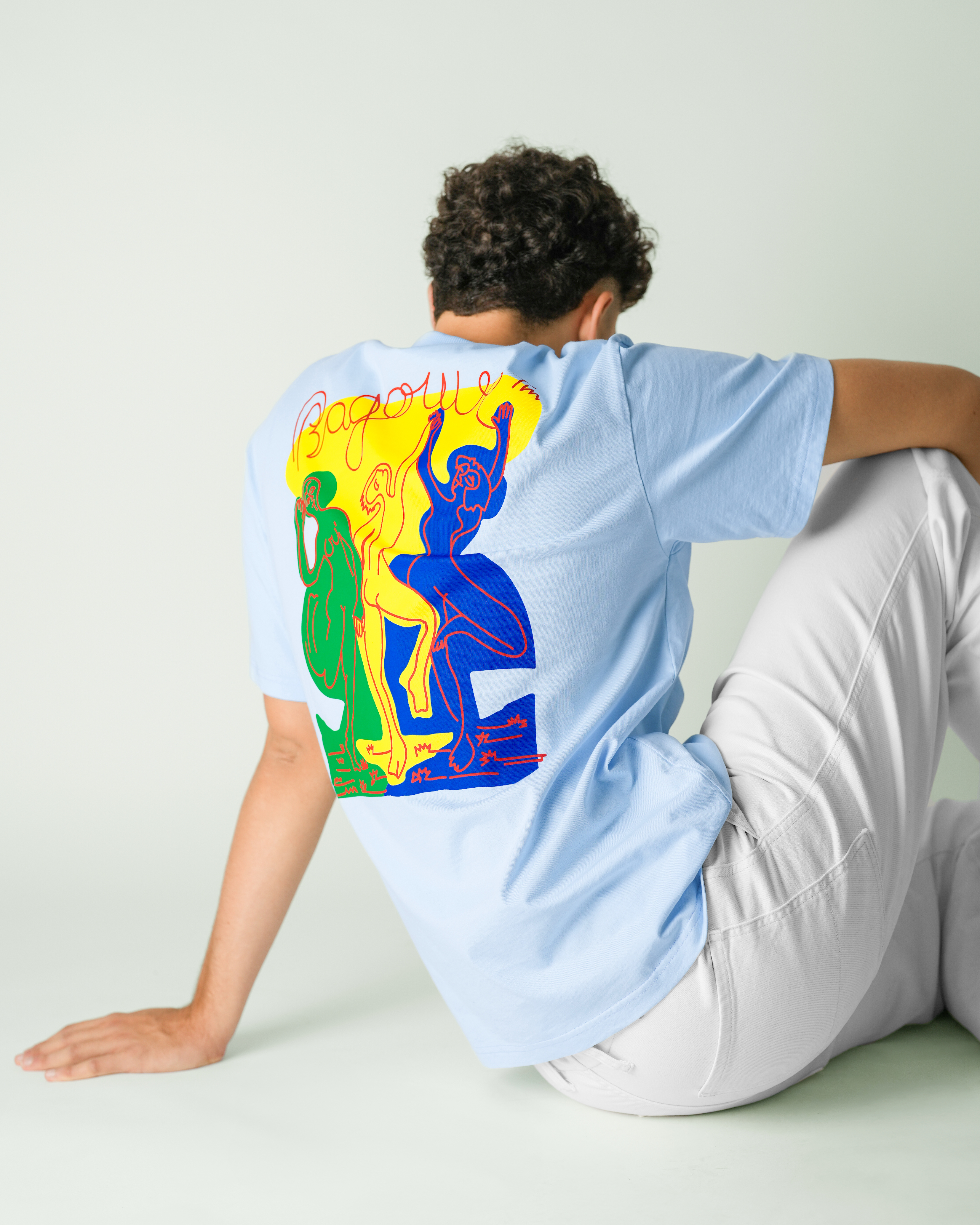 DANCE OF COLOURS T-SHIRT LIGHT BLUE