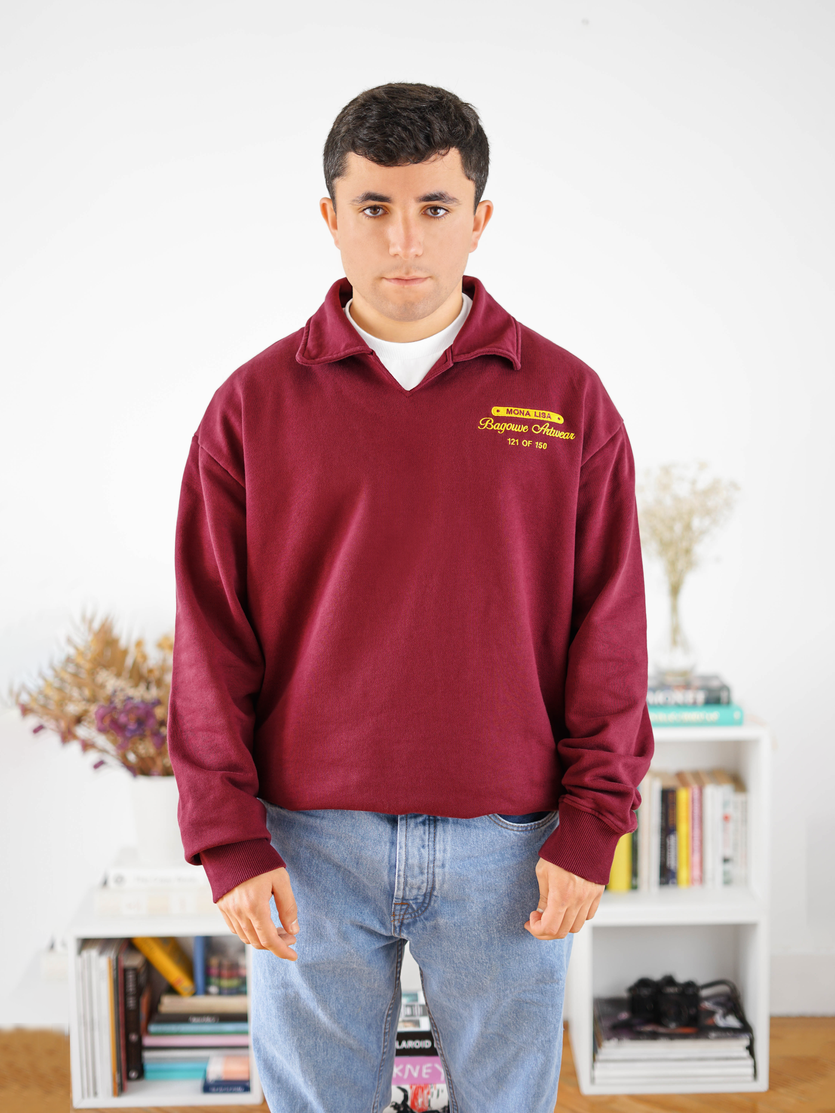 MONA LISA POLO SWEATSHIRT | BAGOUVE ARTWEAR MONA LISA POLO SWEATSHIRT | BAGOUVE ARTWEAR