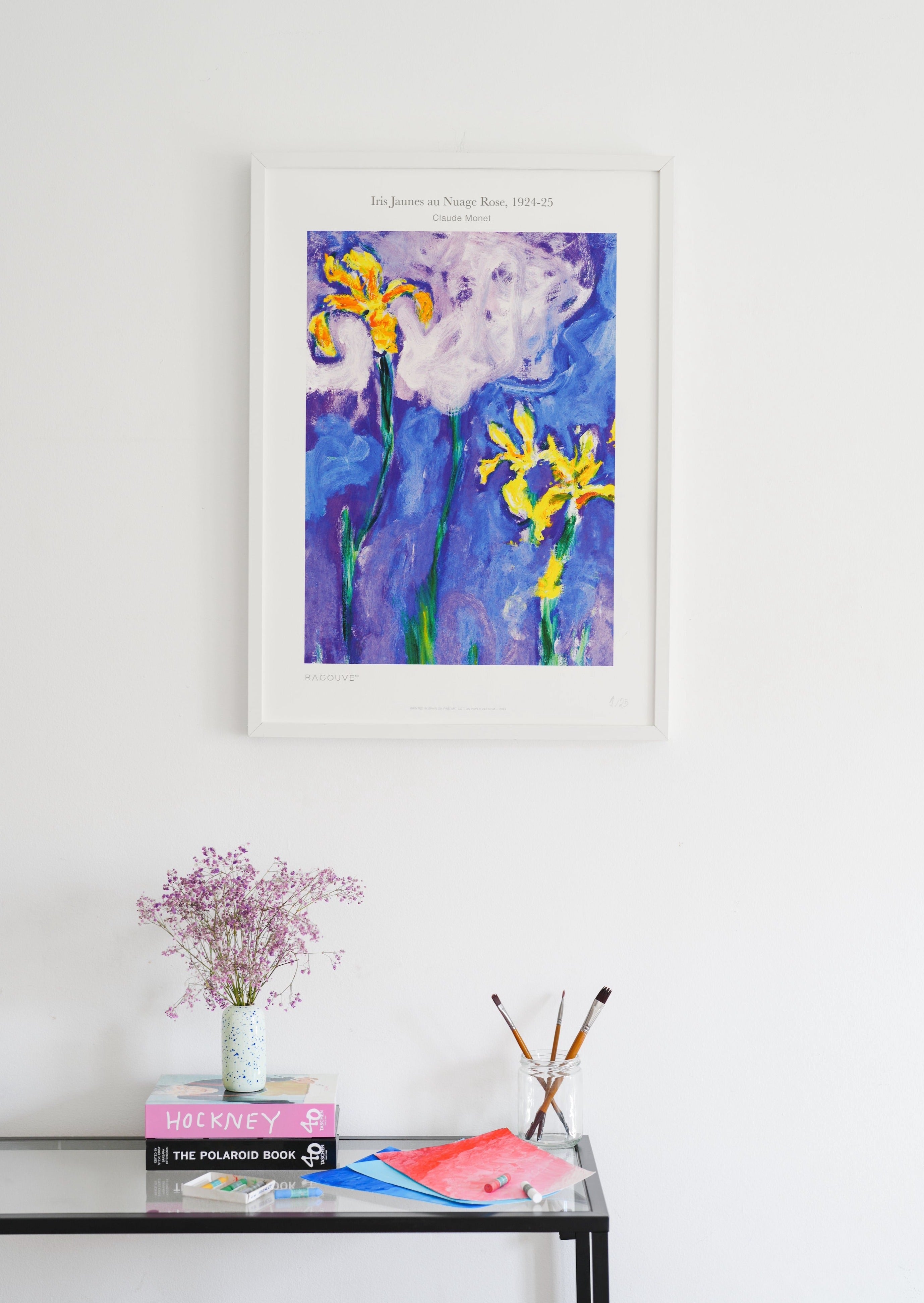 Claude Monet - Iris Mauves Leggings for Sale by artcenter