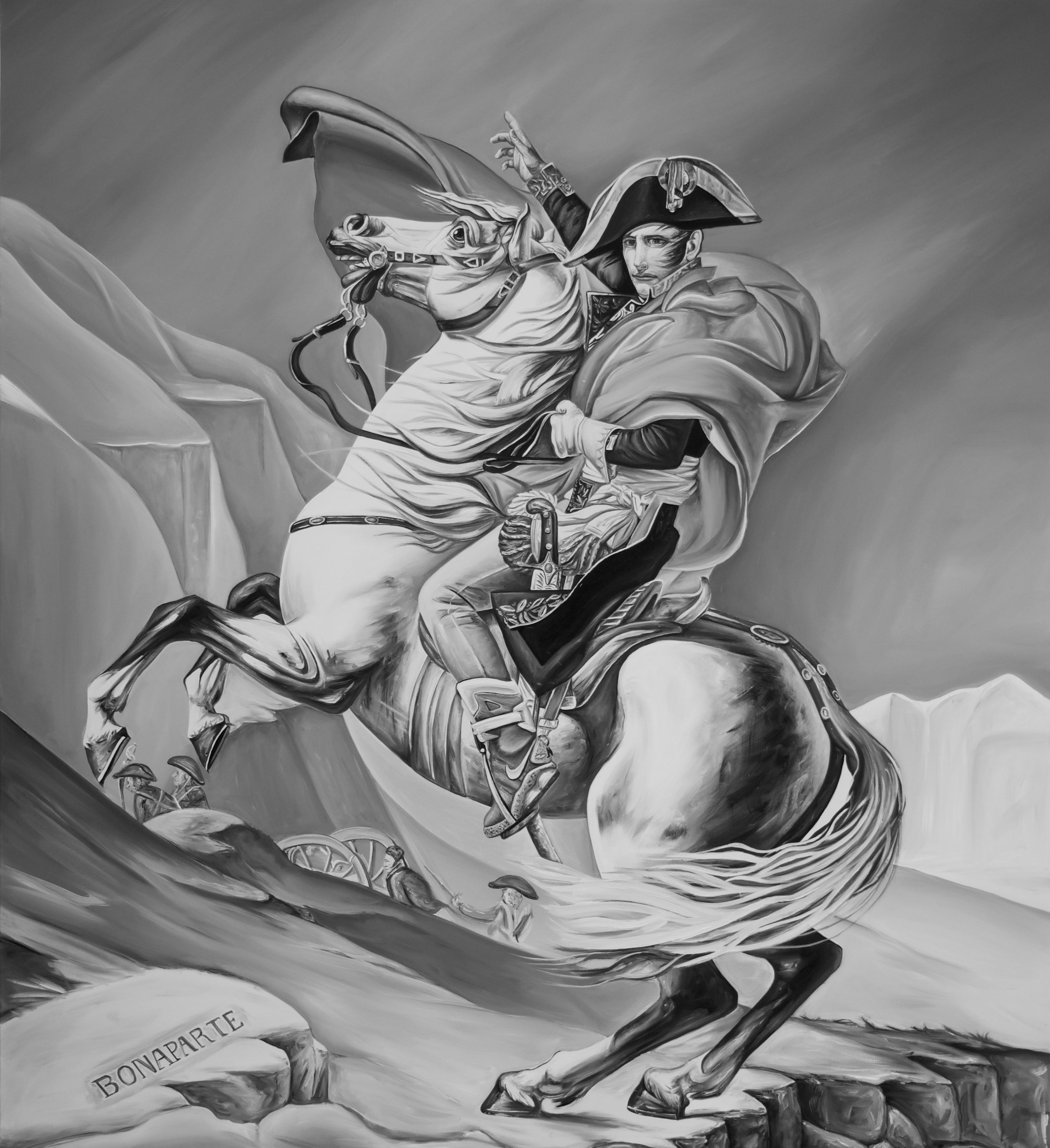 Napolean Paining NAPOLEON CROSSING THE ALPS (PAINTING) – BAGOUVE