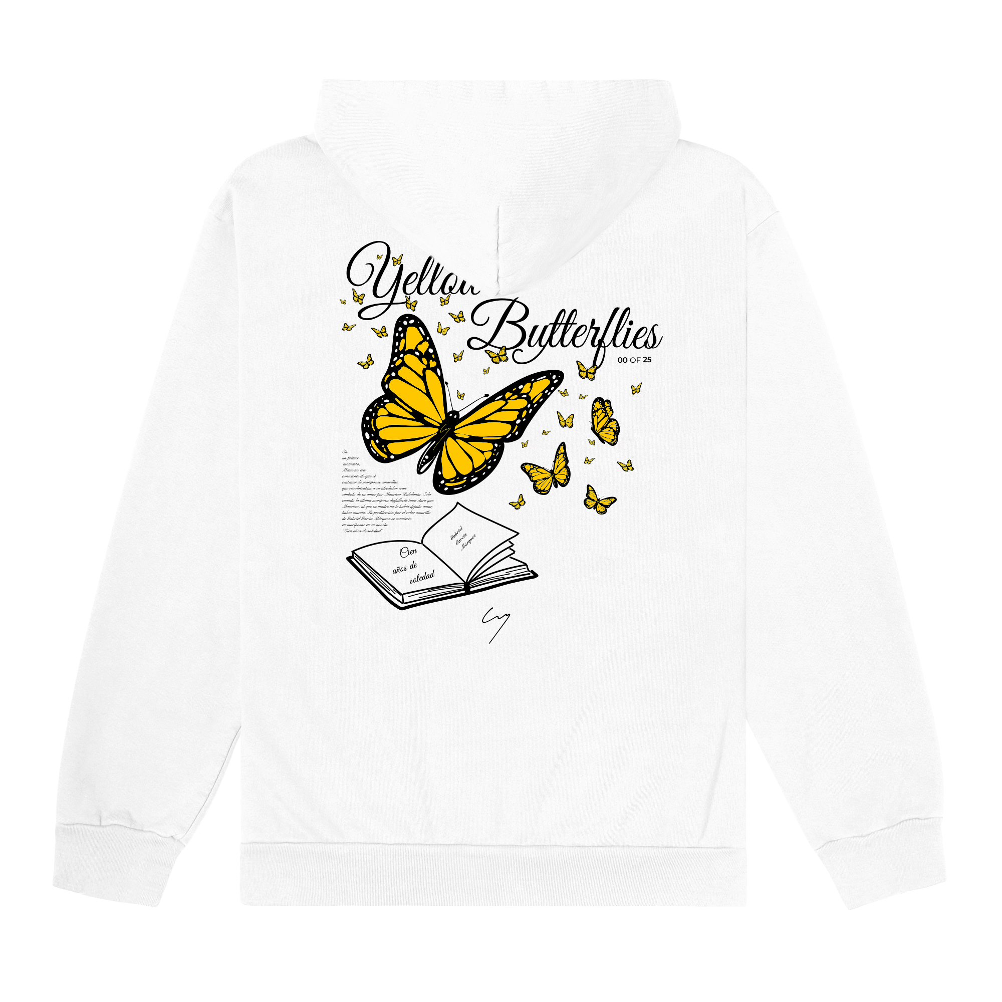 YELLOW BUTTERFLIES HOODIE