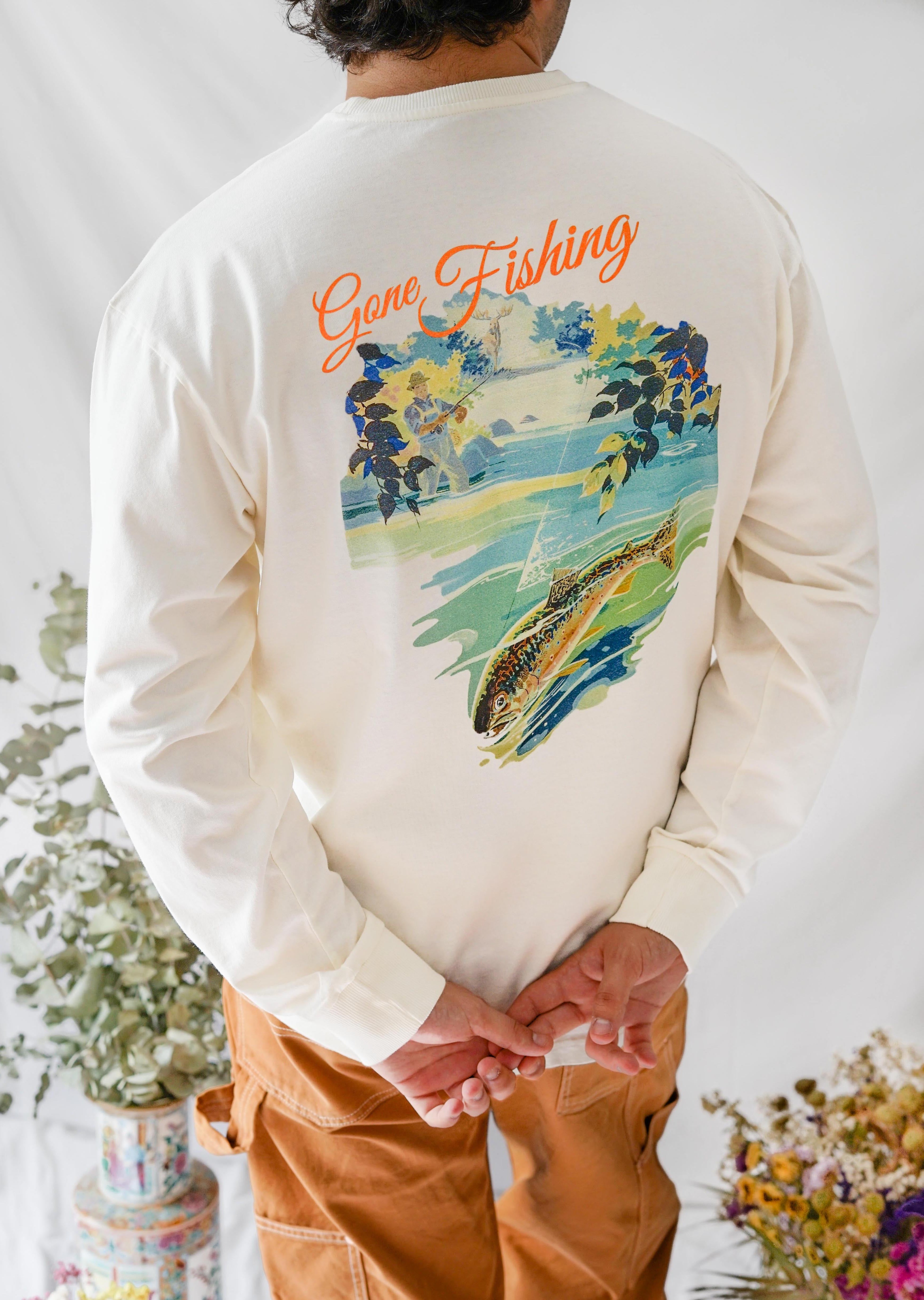 GONE FISHING LONGSLEEVE T-SHIRT