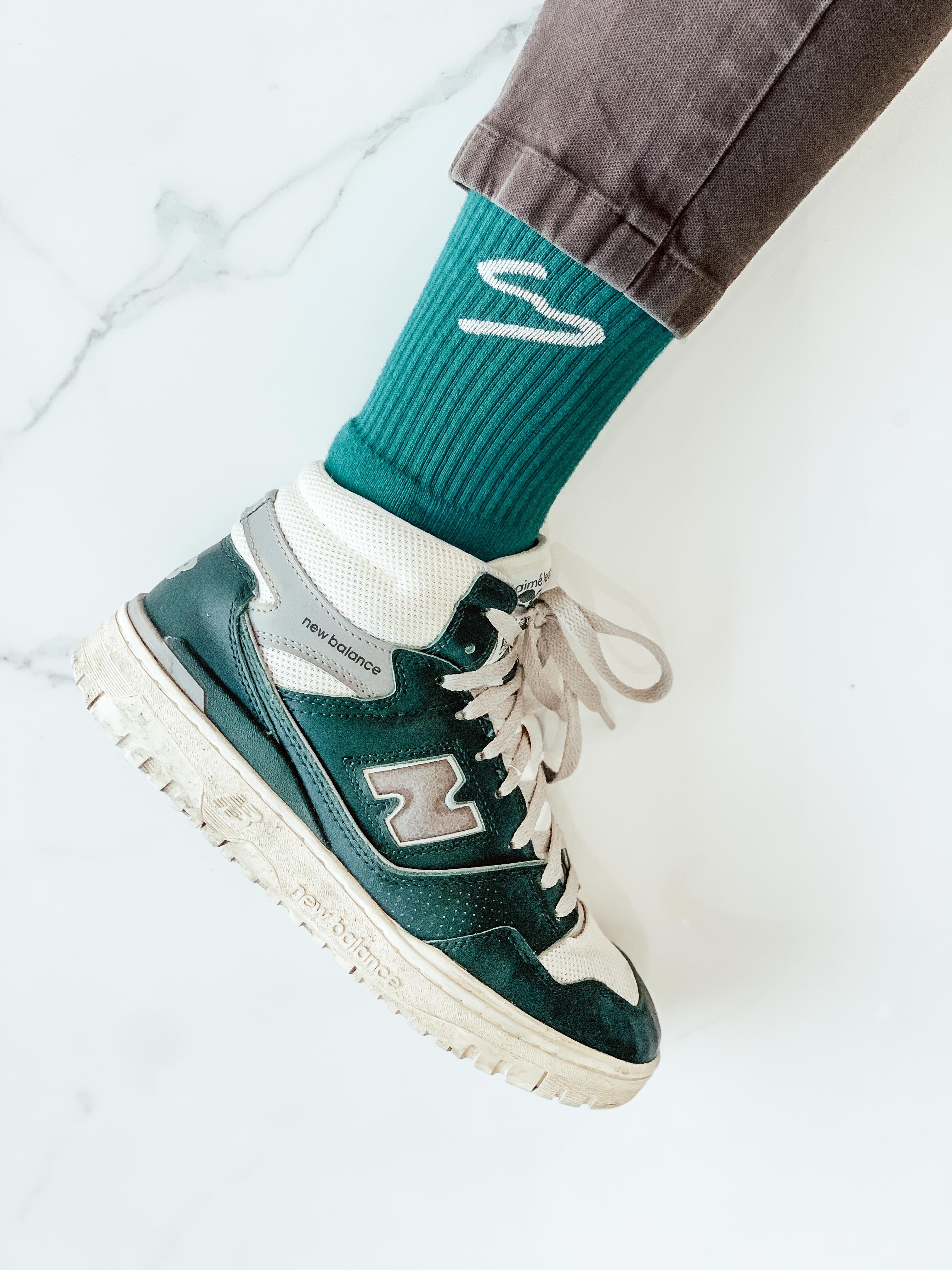 SIGNATURE LOGO SOCKS EMERALD GREEN