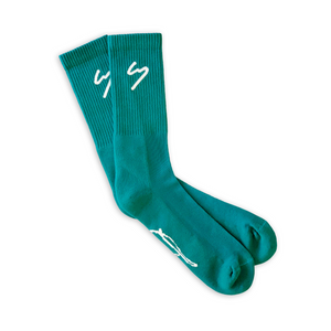 SIGNATURE LOGO SOCKS EMERALD GREEN