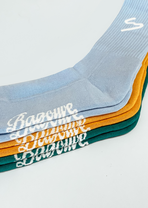 SIGNATURE LOGO SOCKS MUSTARD